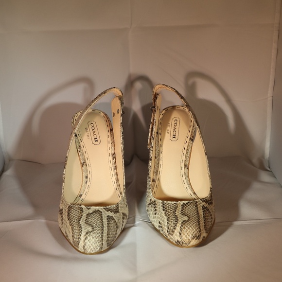 Coach - sling back Alma Printed Python - 7M - Picture 1 of 7